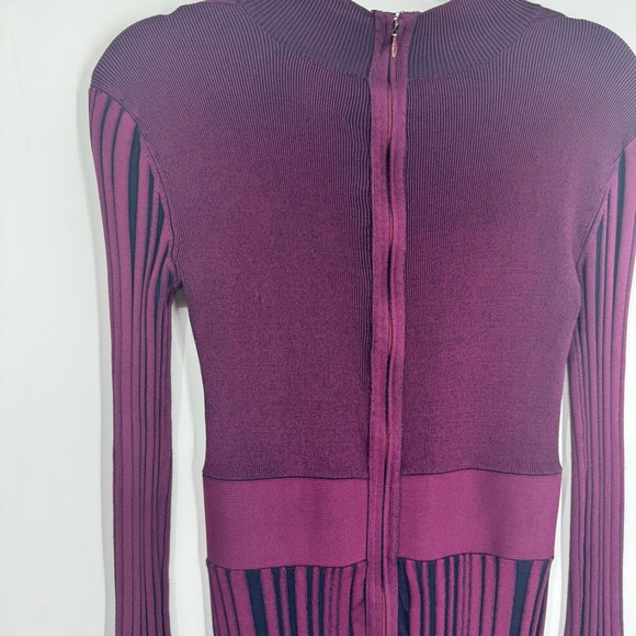 Herve Leger Paris Purple Striped Sheath long sleeve dress - Picture 7 of 11